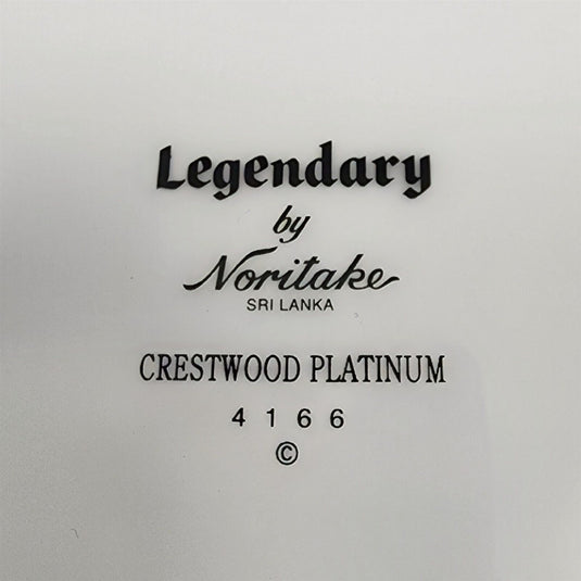 Noritake Legendary Crestwood Platinum Set of 4 Teacup & Saucers 4166 Coffee Mugs
