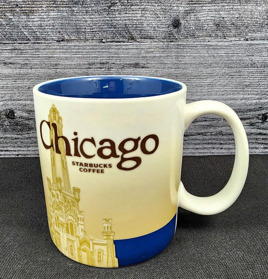 Chicago Starbucks Coffee Mug 16oz Cup Collectors Series of the Water Tower 2008