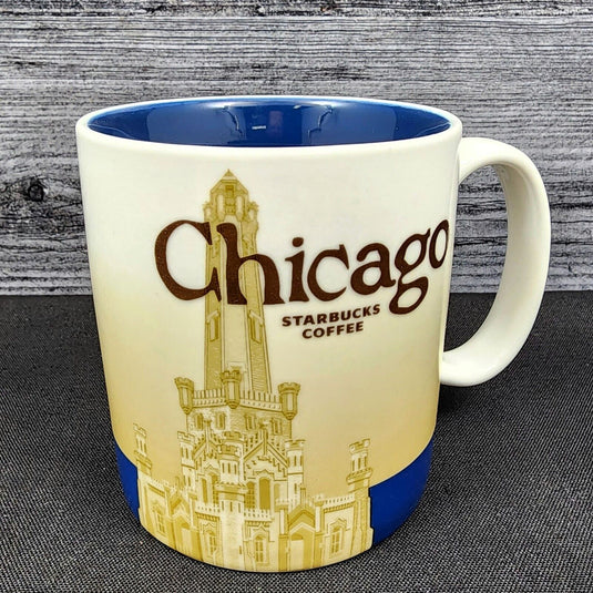Chicago Starbucks Coffee Mug 16oz Cup Collectors Series of the Water Tower 2008