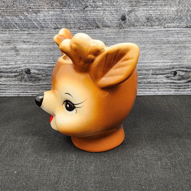 Load image into Gallery viewer, Pottery Barn Mug of Rudolph Reindeer Handcrafted Christmas 12 Oz Cup

