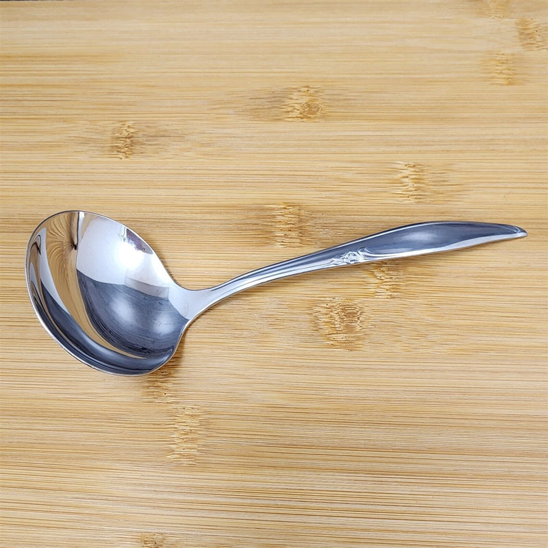 Load image into Gallery viewer, Oneida Kenwood Forever Rose Solid Gravy Ladle Spoon Community Stainless 6 3/4&quot;
