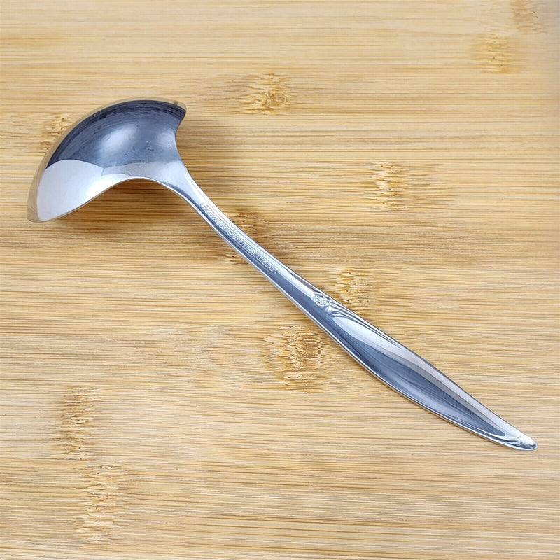 Load image into Gallery viewer, Oneida Kenwood Forever Rose Solid Gravy Ladle Spoon Community Stainless 6 3/4&quot;
