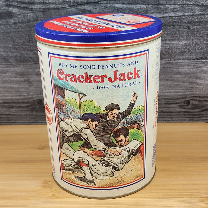 Load image into Gallery viewer, Cracker Jack Tin Nostalgic Confection Advertising Limited Edition 1990 Empty
