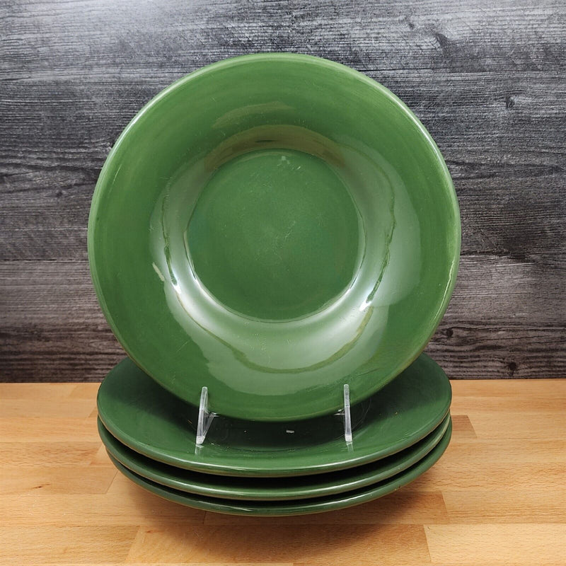 Load image into Gallery viewer, Pottery Barn Sausalito Moss Green Set of 4 Salad Plates 10" 25cm Dinnerware

