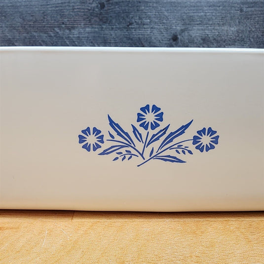 Corning Ware Pyrex Blue Cornflower 11 Inch Loaf Pan P-315-B 2QT Baking Bread Pan