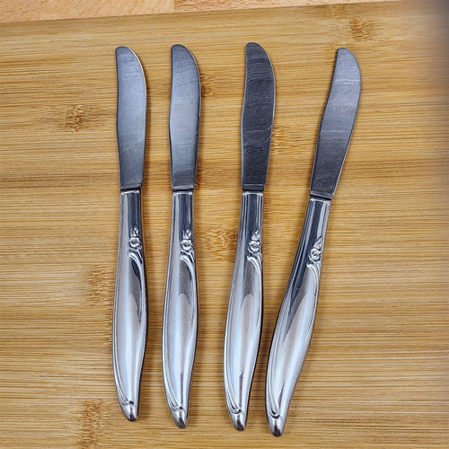 Oneida Kenwood Forever Rose Knife Set of 4 Knives Community Stainless Flatware