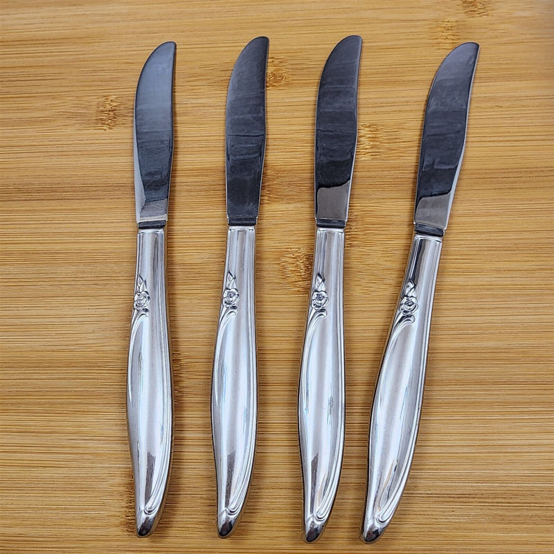 Load image into Gallery viewer, Oneida Kenwood Forever Rose Knife Set of 4 Knives Community Stainless Flatware
