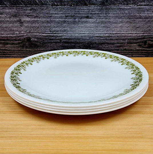 Corelle Spring Blossom Set of 4 Dinner Plate 10.25" 26cm Corning Green Flowers