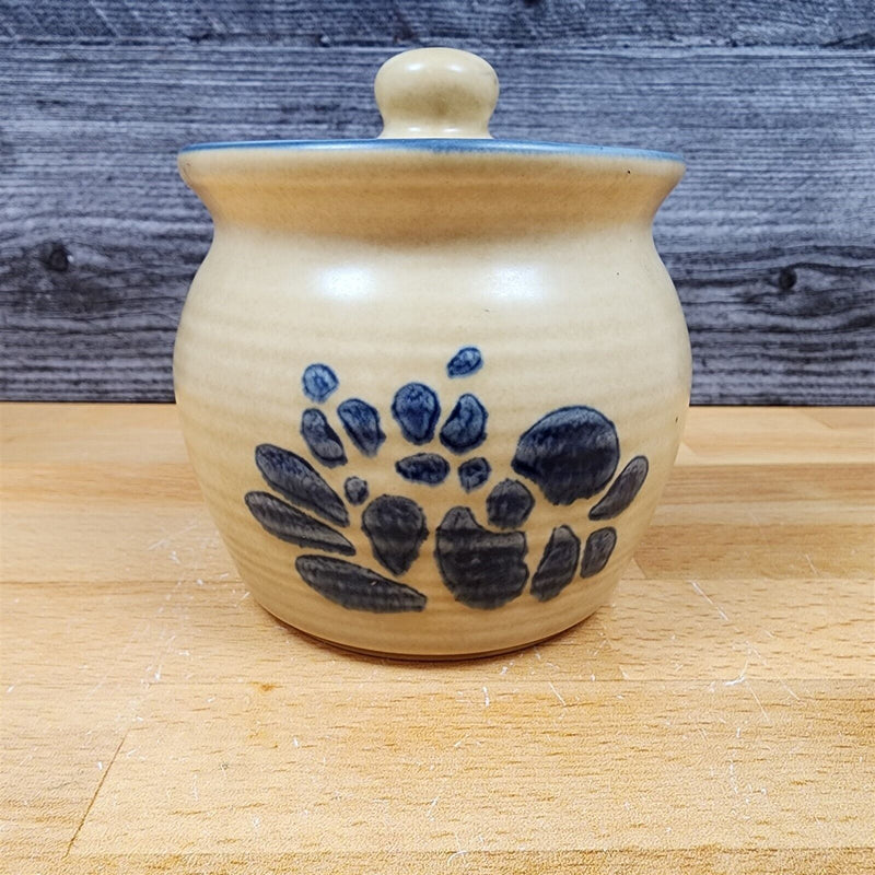 Load image into Gallery viewer, Pfaltzgraff Folk Art Jam Jelly Jar &amp; Lid Brown Floral Design
