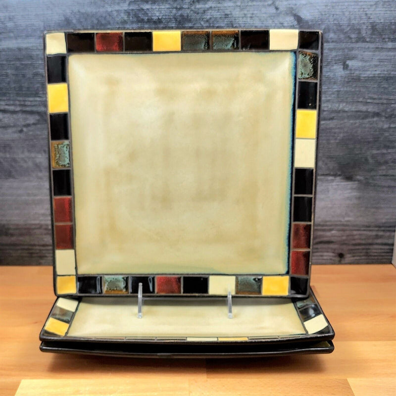 Load image into Gallery viewer, Home Trends Mosaic Tile Set of 3 Square Dinner Plate 11 Inch (27cm) Dinnerware
