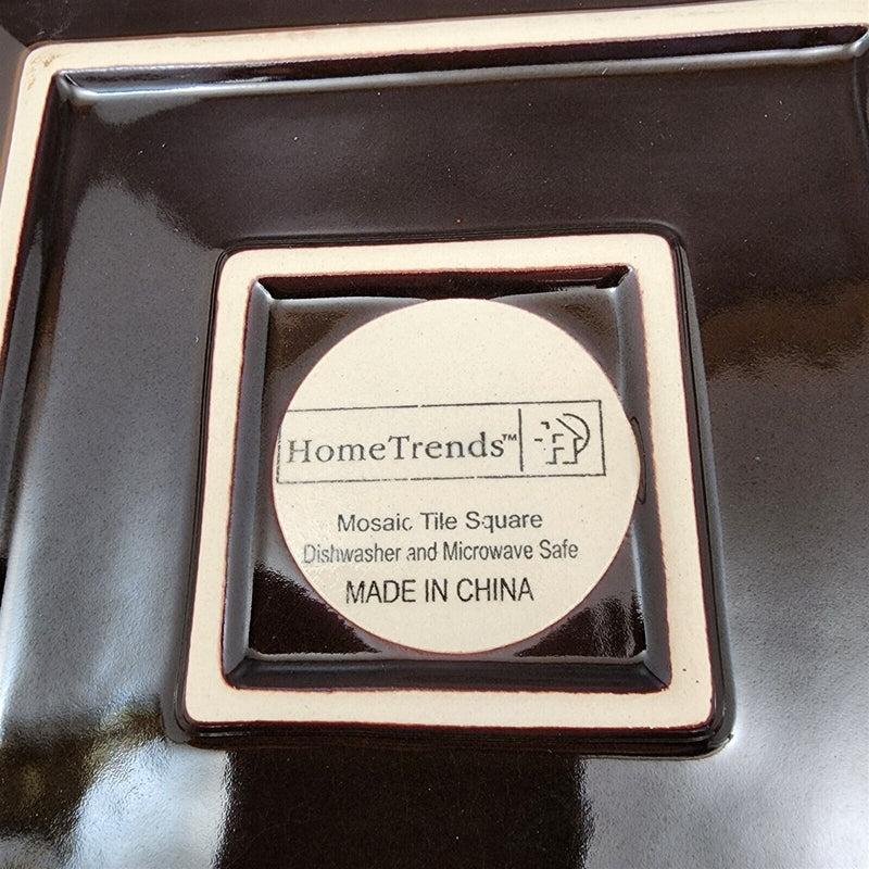 Load image into Gallery viewer, Home Trends Mosaic Tile Set of 3 Square Dinner Plate 11 Inch (27cm) Dinnerware
