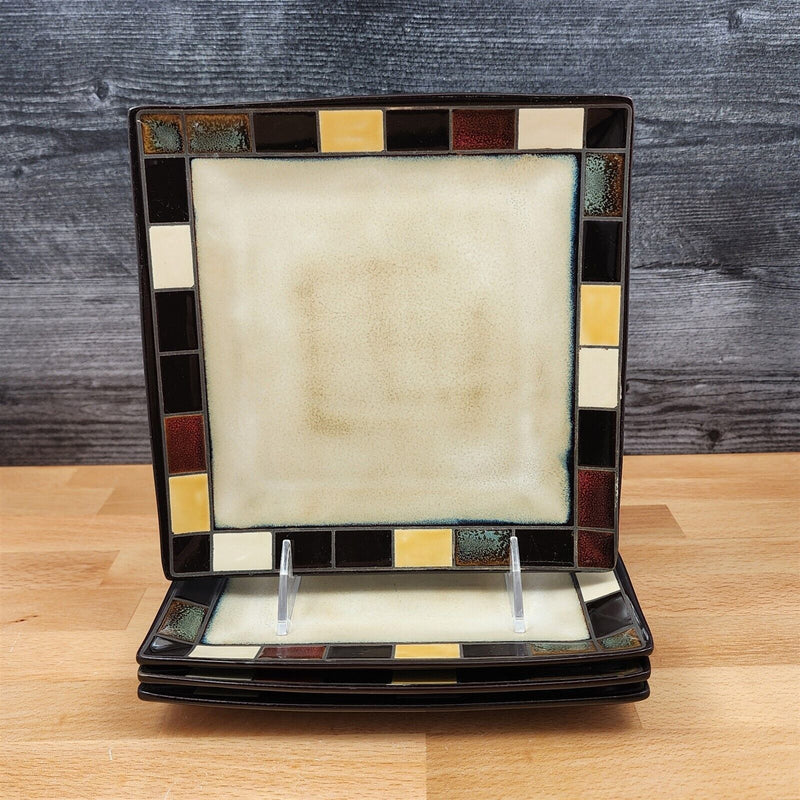 Load image into Gallery viewer, Home Trends Mosaic Tile Set of 4 Square Salad Dessert Plate 7.5 Inch (19cm)
