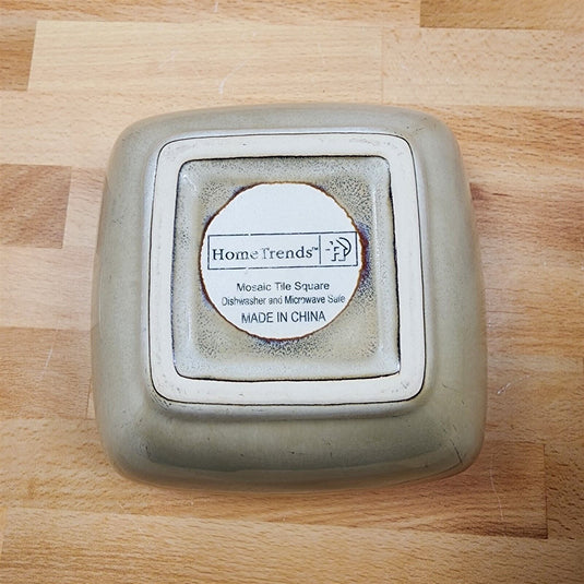 Home Trends Mosaic Tile Set of 2 Square Soup Cereal Bowl 5 3/4 Inch (14cm)