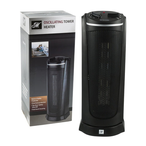 Space Heater 1500W Portable Adjustable 2 Power Settings Oscillating Tower