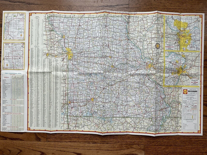 Load image into Gallery viewer, 1963 Shell Missouri State Highway Transportation Travel Road Map
