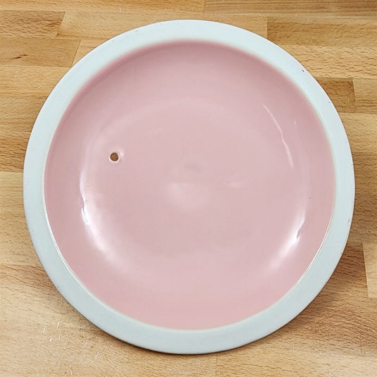 Hall Gold Label Pink Basket Weave Casserole Dish with Cover Lid 1.75 Qt Bowl