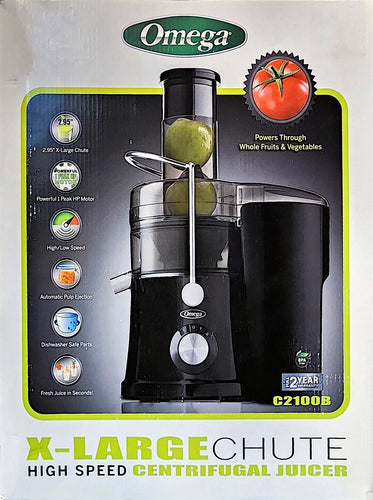 Juicer Extractor Machine 700w 2 Speed Centrifugal by Omega Fruit Vegetable Black