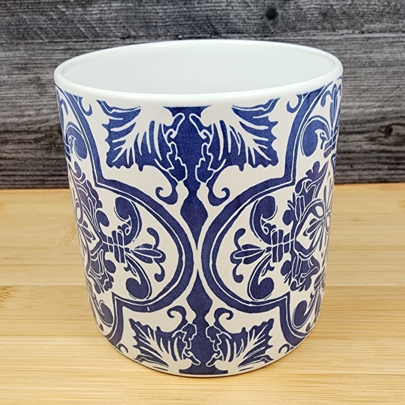 Load image into Gallery viewer, Blue Tile Canister by Blue Sky 5&quot; Embossed Kitchen Home Décor Decorative Jar
