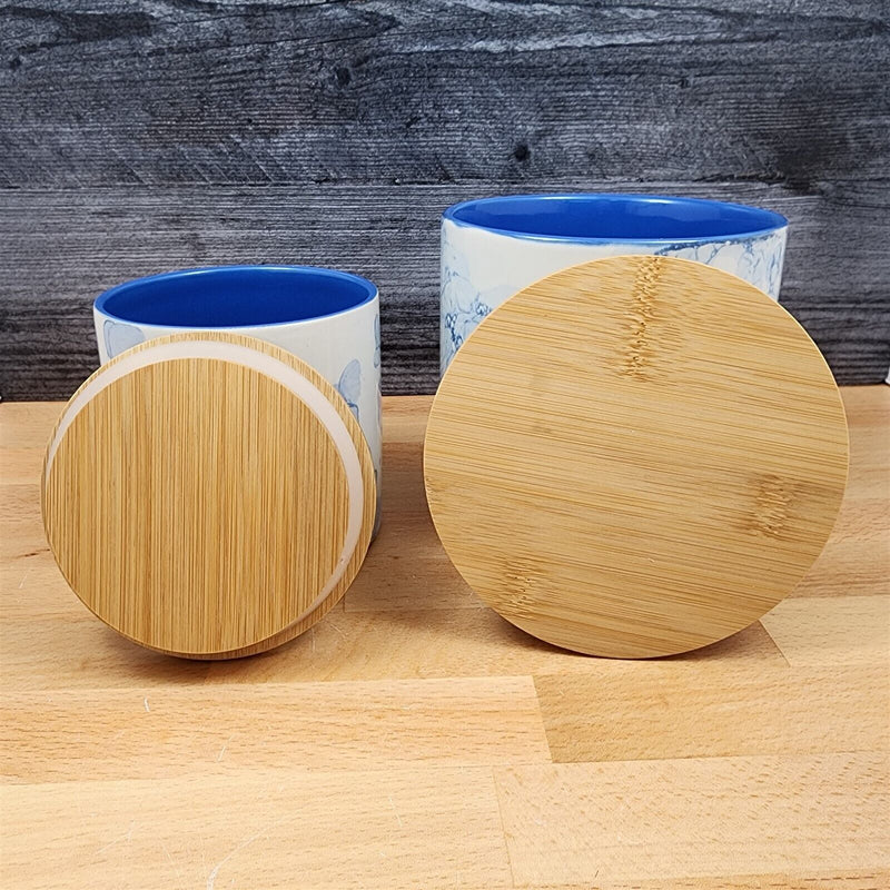 Load image into Gallery viewer, Chesapeake Bay Crab Canister Embossed Set of 2 by Blue Sky 4" &amp; 5" Sea Life Jar
