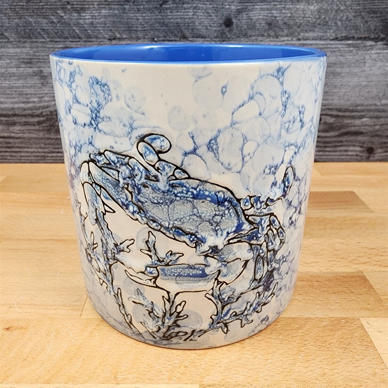 Load image into Gallery viewer, Chesapeake Bay Crab Canister Embossed Set of 2 by Blue Sky 4" &amp; 5" Sea Life Jar

