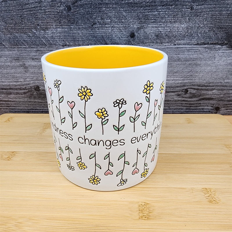 Load image into Gallery viewer, Kindness Changes Everything Floral Canister by Blue Sky 5&quot; Embossed Home Décor

