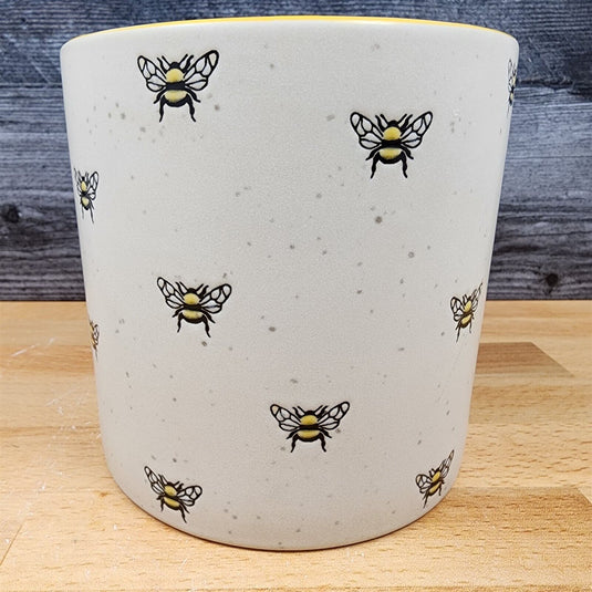 Honey Bee Canister Embossed Set by Blue Sky 4" & 5" Kitchen Home Décor Pot