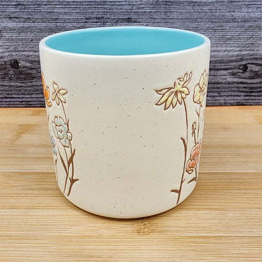 Summer Flower Canister Embossed by Blue Sky 4" Decorative Kitchen Jar Flower Pot