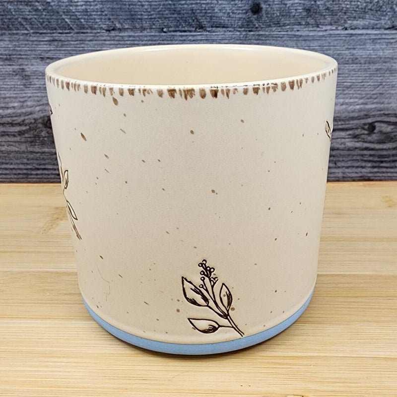 Load image into Gallery viewer, Spring Bird Canister Embossed by Blue Sky 5&quot; Home Décor Decorative Flower Pot
