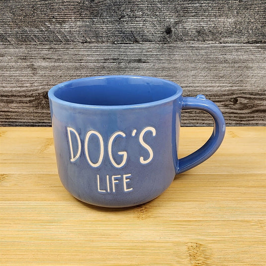 Dog Life Coffee Mug Embossed Kitchen Tea Cup 2208 by Harvest Green Studio