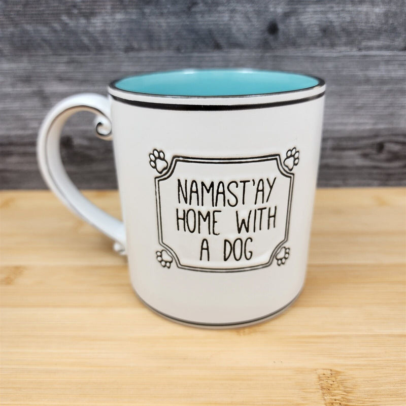 Load image into Gallery viewer, Namast'ay Home With A Dog Coffee Mug Embossed Beverage Tea Cup 21oz (621ml)
