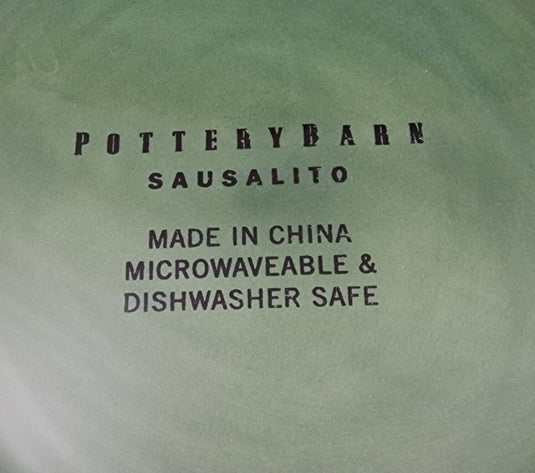 Pottery Barn Sausalito Moss Green Salad Plate 10" 25cm Kitchen Dinnerware