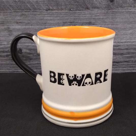 Halloween Beware Skull Coffee Mug Beverage Tea Cup 16oz 473ml by Blue Sky
