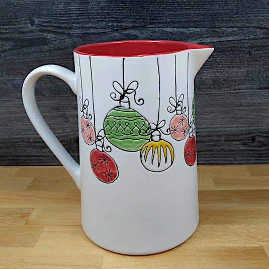 Holiday Christmas Pitcher Ornaments Decorative Embossed Home Deco by Blue Sky