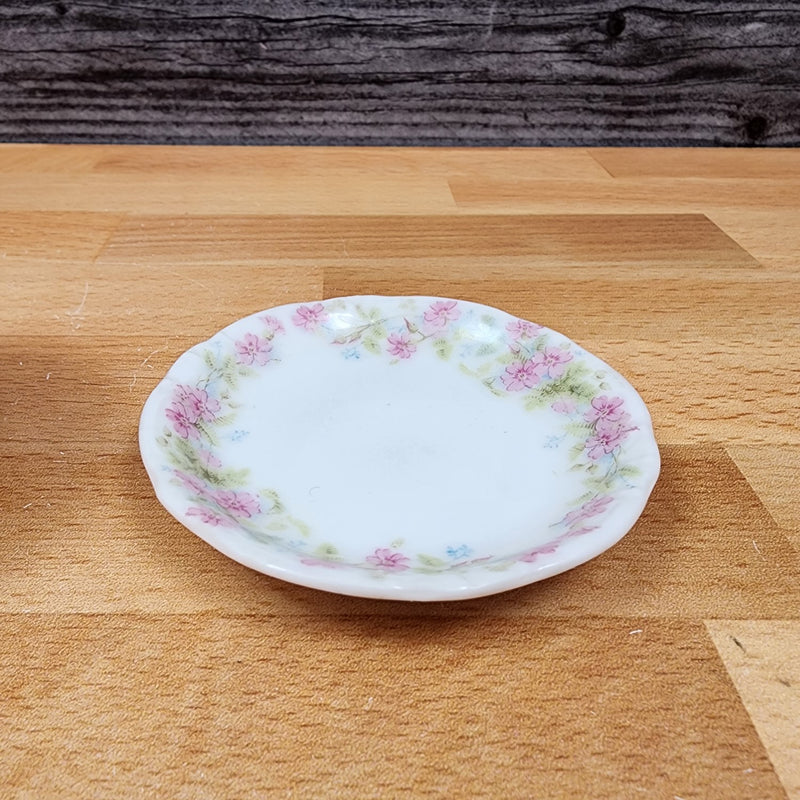 Load image into Gallery viewer, ZSC41 Small Butter Tea Bag Holder Set of 10 Scalloped, Pink Roses White ZS &amp; Co
