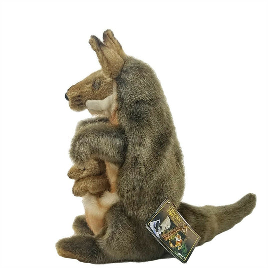 Kangaroo Full Body Hand Puppet Doll Hansa Real Looking Plush Animal Learning Toy