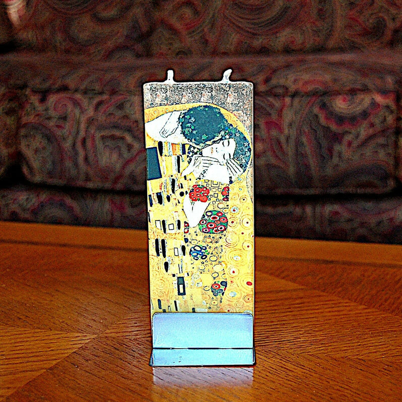 Load image into Gallery viewer, Klimt The Kiss  Flaytz Twin Wick Thin Flat Candle
