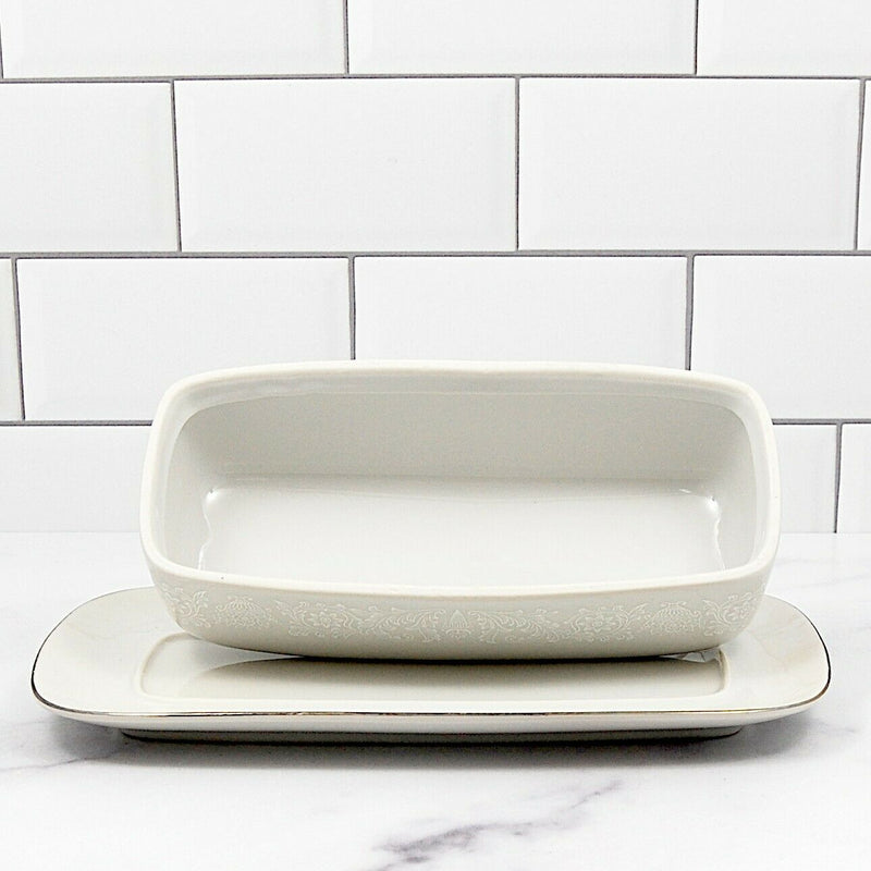 Load image into Gallery viewer, Crown Victoria Lovelace Collection Japan 1/4 lb Covered Butter Dish
