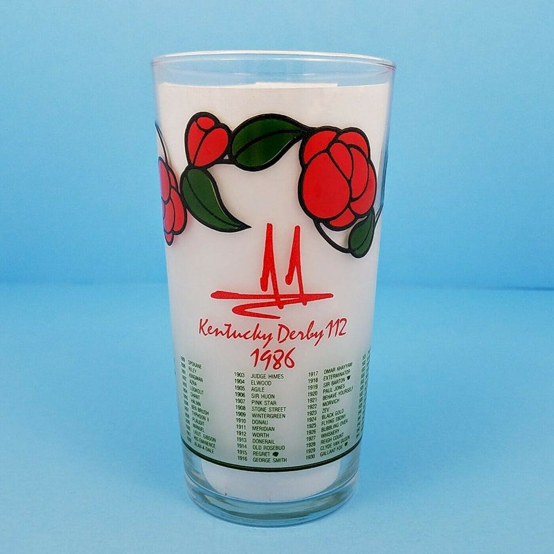 Load image into Gallery viewer, 1986 Kentucky Derby 112 Mint Julep Beverage Glass, Winner Was Ferdinand

