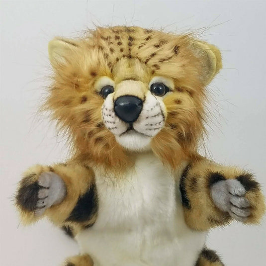 Cheetah Full Body Hand Puppet Doll Hansa Real Looking Plush Animal Learning Toy