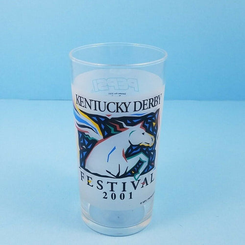 Kentucky Derby Festival 2001 Pegasus Mint Julep Beverage Drinking Glass Pepsi