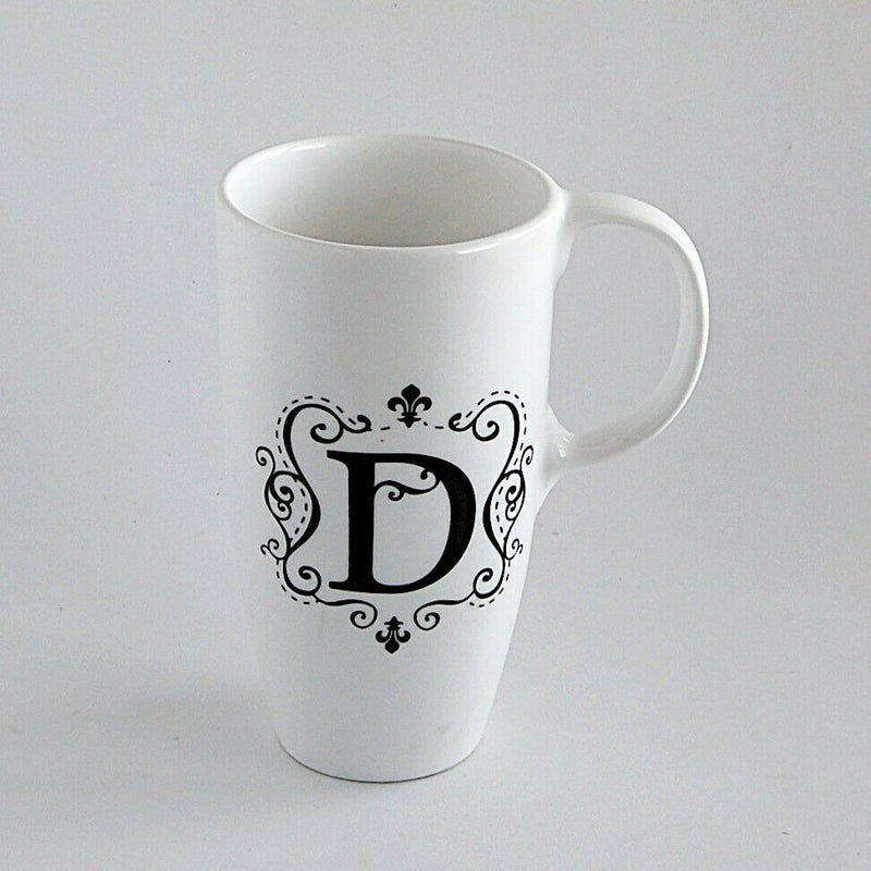 Load image into Gallery viewer, Monogrammed D Coffee Mug White Beverage Cup Kitchen Home Décor
