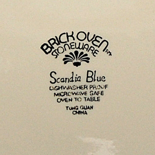 Brickoven Scandia Blue Stoneware Cup & Saucer Set of 5 Dinnerware Tableware Mug