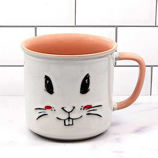 Easter Bunny Rabbit Face Coffee Mug or Succulent Cup Holder 18oz (532ml)