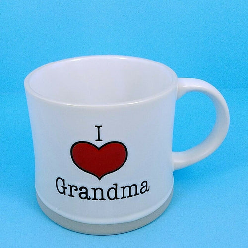 Coffee Mug Cup I Heart Grandma Beverage Ceramic 17 oz by Blue Sky Spectrum