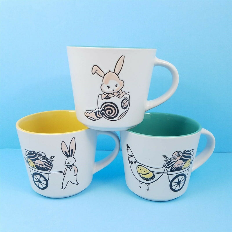 Load image into Gallery viewer, Coffee Mug Cup Your Choice of Color Spring Bunny by Blue Sky Spectrum 14oz
