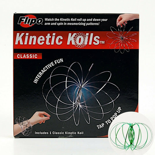 Kinetic Koils Spring Flow Ring Multi Sensory by Flipo Interactive Fun - Green