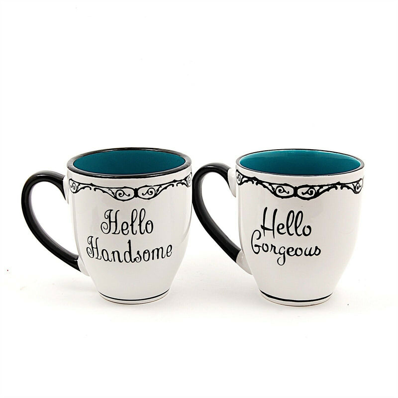 Load image into Gallery viewer, Coffee Mug Cup Set of 2 His and Hers Gorgeous Handsome 17oz (483ml)
