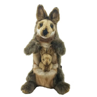 Kangaroo Full Body Hand Puppet Doll Hansa Real Looking Plush Animal Learning Toy