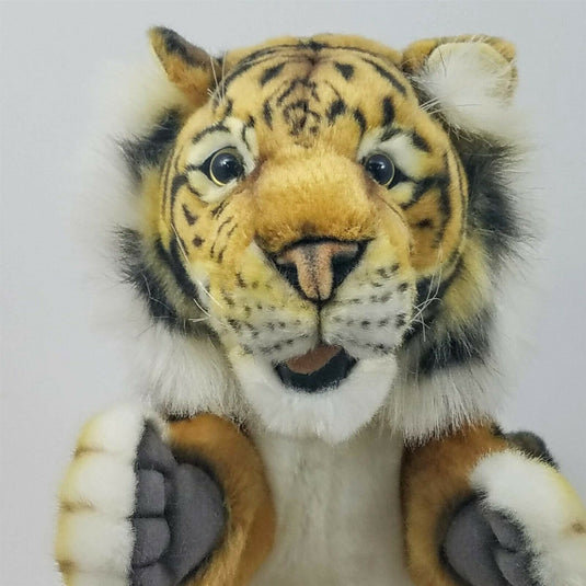 Tiger Hand Puppet Full Body Doll Hansa Real Looking Plush Animal Learning Toy