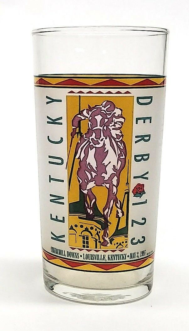 Load image into Gallery viewer, Kentucky Derby 1997 123th Mint Julep Beverage Glass Winner Was Silver Charm
